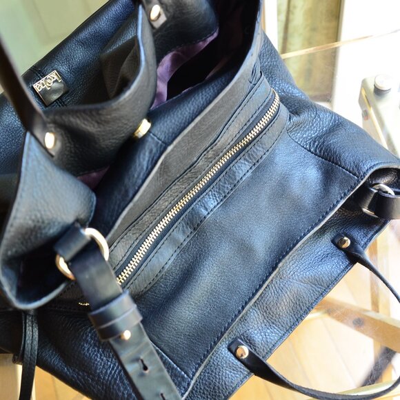 Kooba Black Leather Tote Crossbody Bag. - Picture 15 of 16